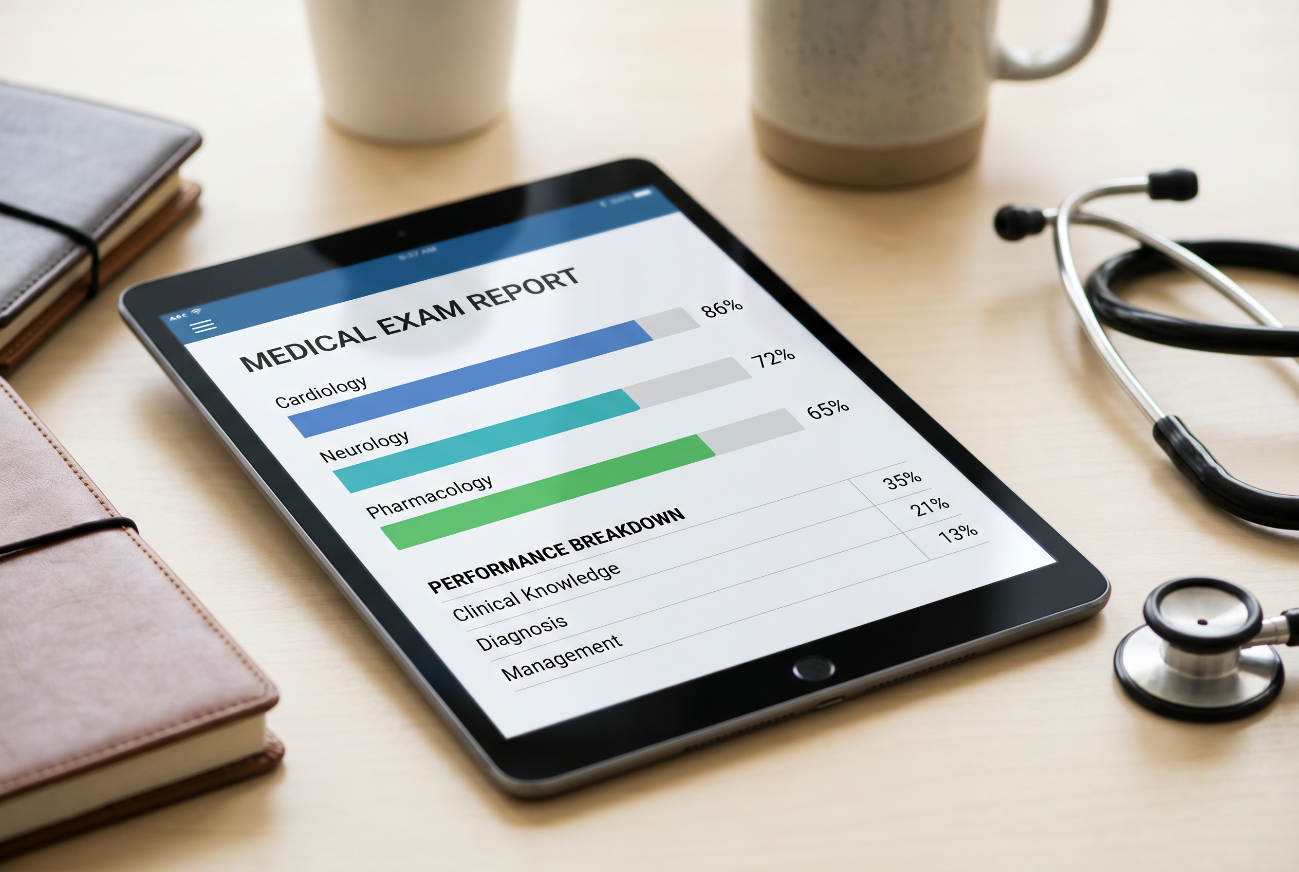 Mock Exam Bundle on iPad showing exam interface